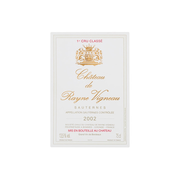 Château de Rayne Vigneau 2002